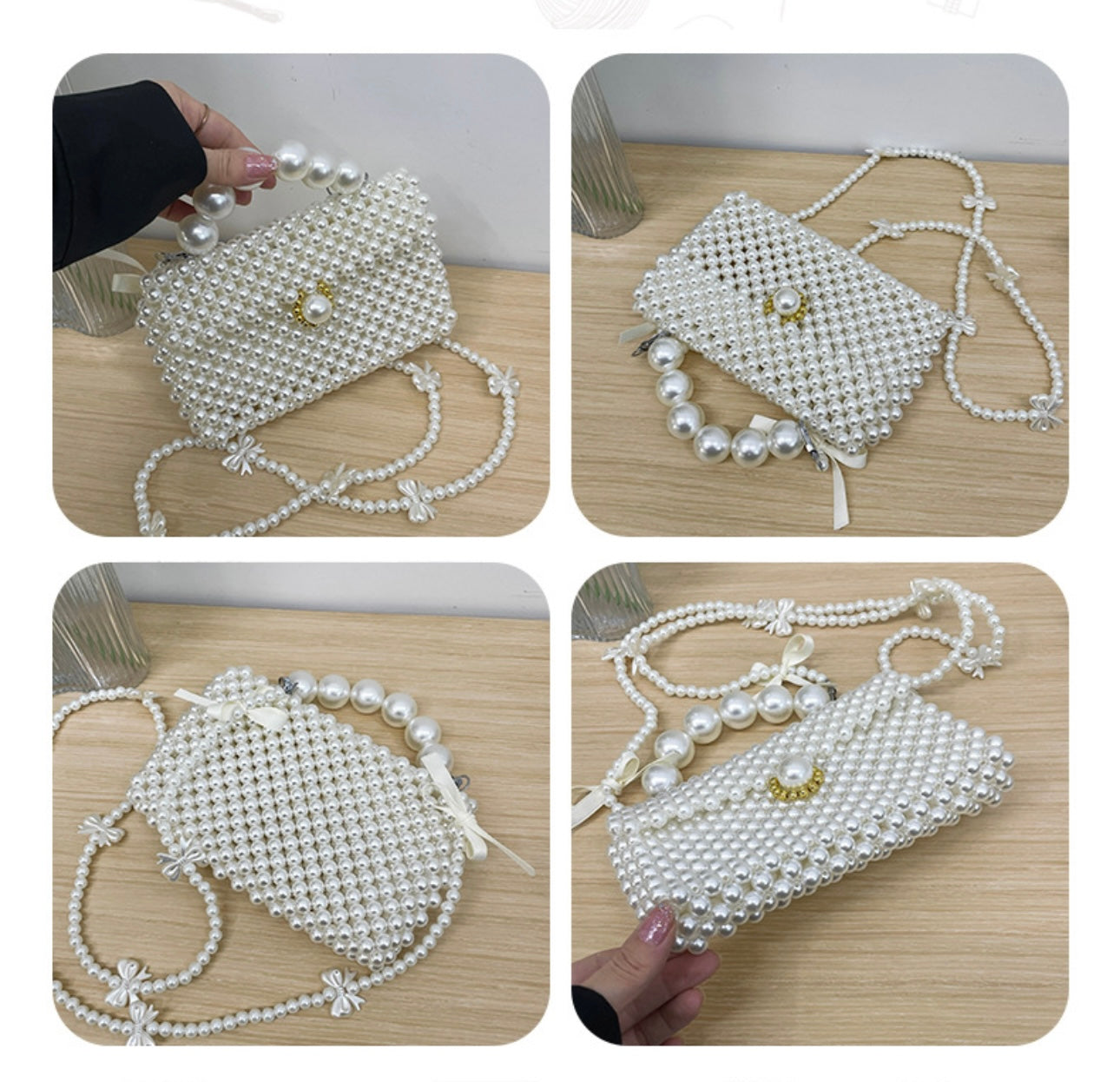 1 Set DIY Handmade pearl bag
