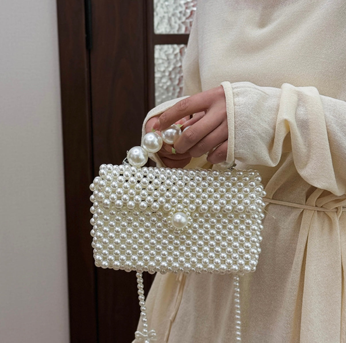 1 Set DIY Handmade pearl bag