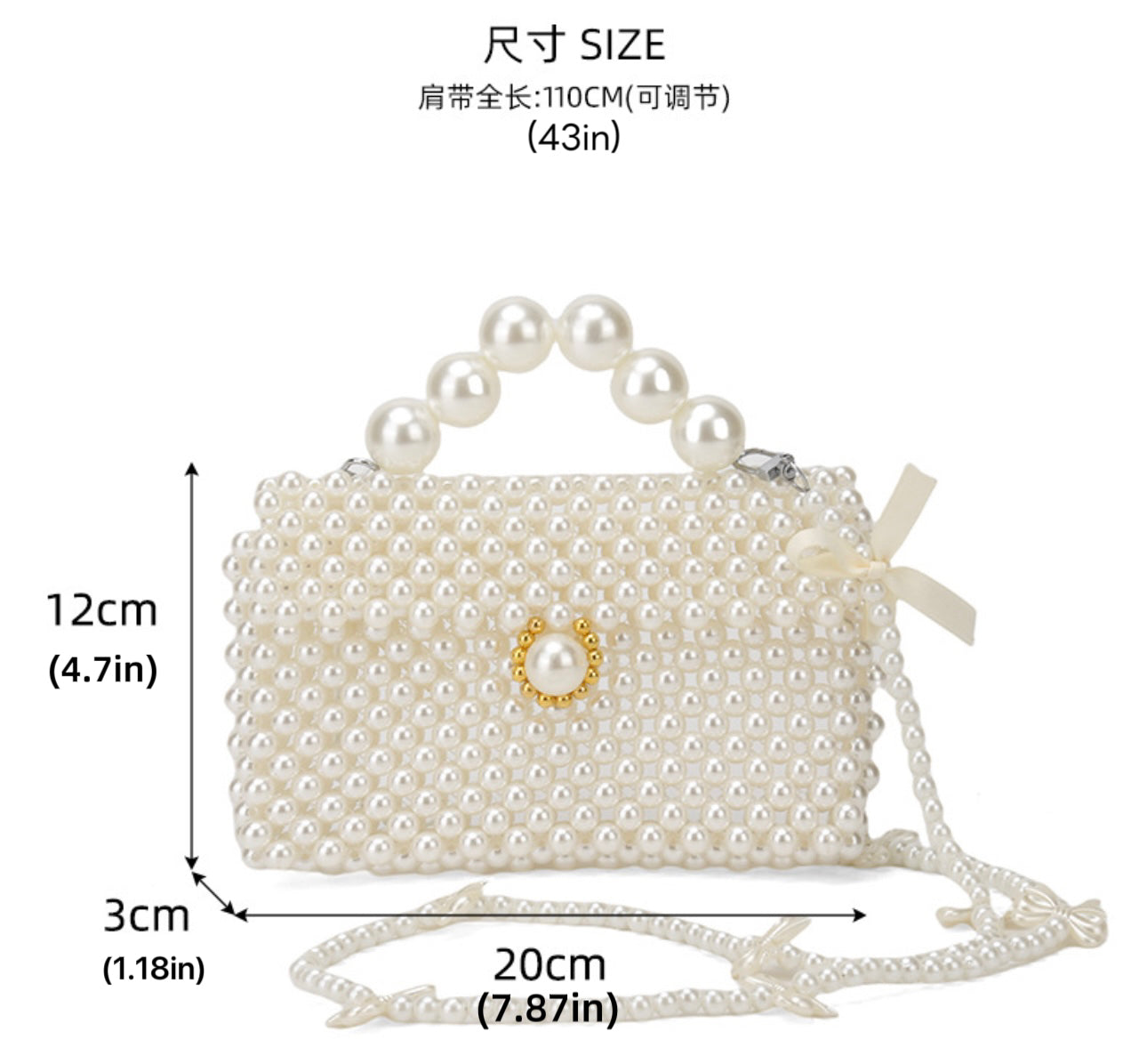 1 Set DIY Handmade pearl bag