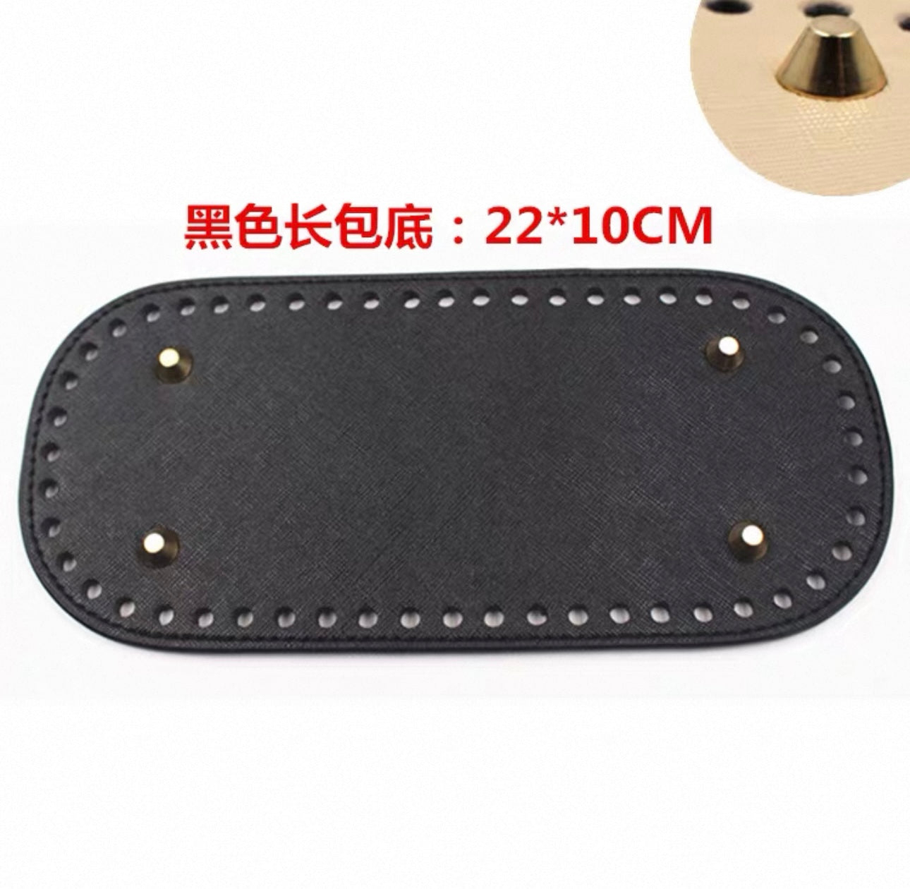 Hooked knitting bag base material