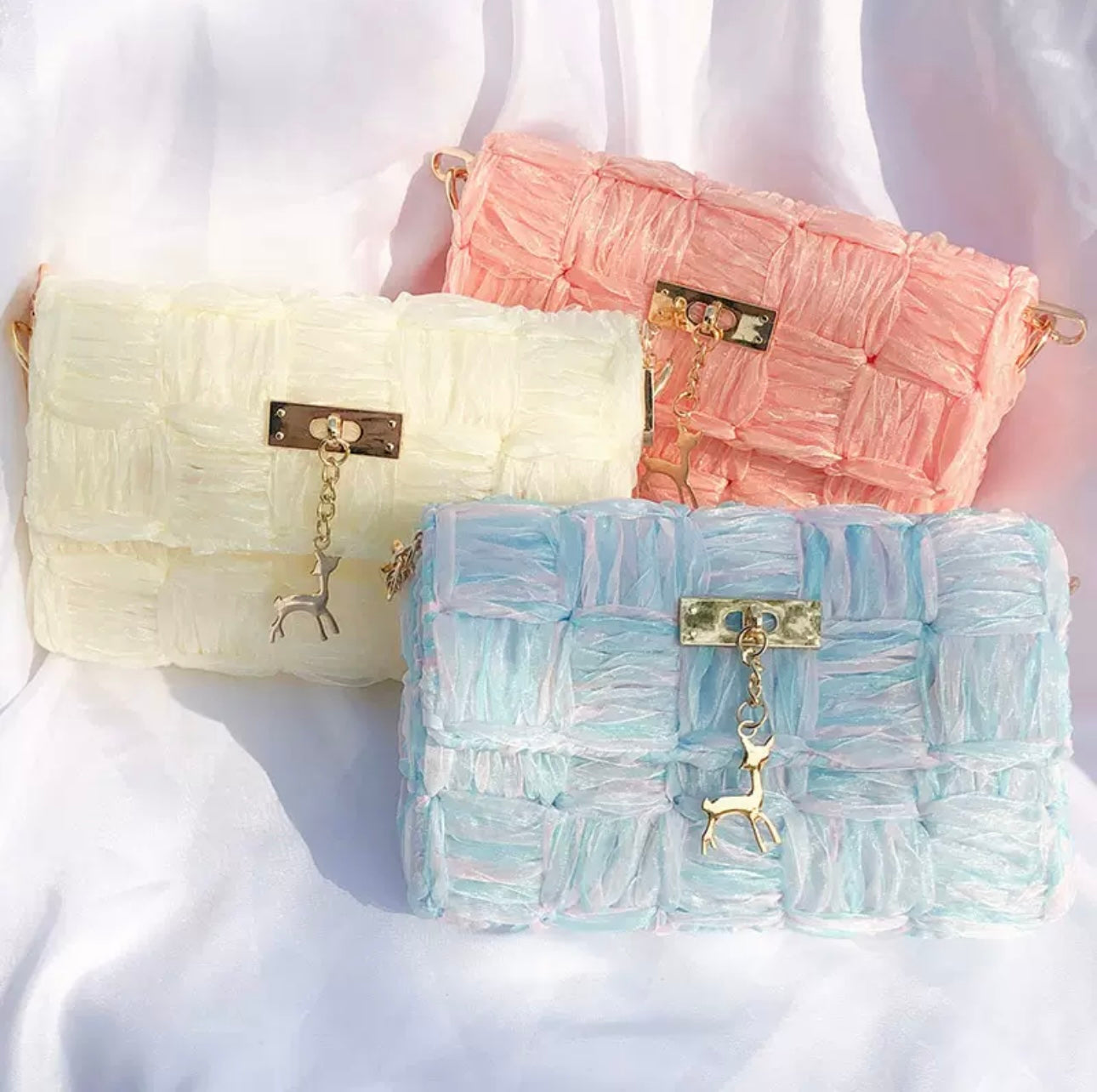 1 Set Mesh Plastic Canvas  Kit for Ribbon Bag