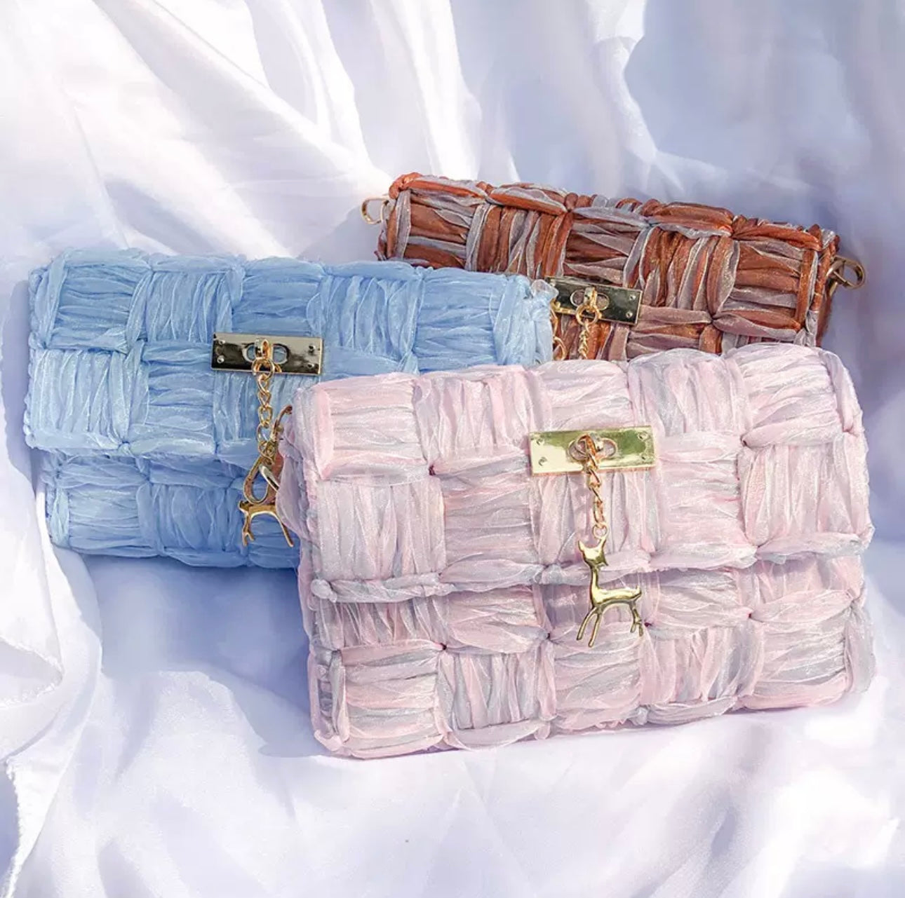 1 Set Mesh Plastic Canvas  Kit for Ribbon Bag