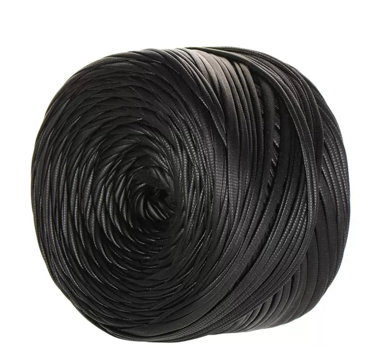 Matte leather look yarn